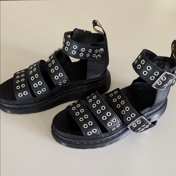 Dr. Martens Shoes - Dr. Martens Black Grommet Sandals WORN TWICE